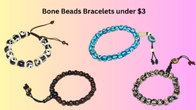 Bone bead bracelets under $3
